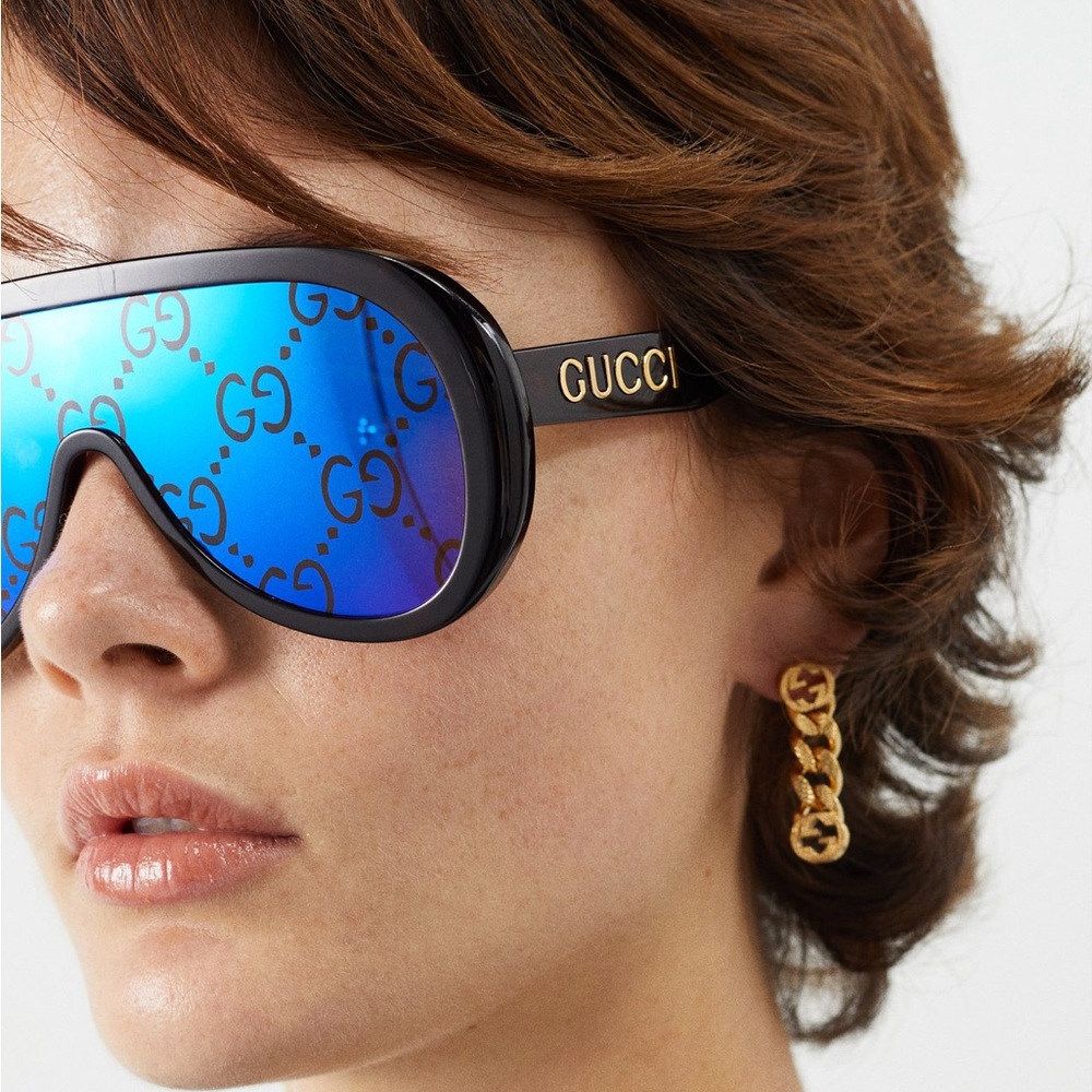 New! Authentic Gucci Shield Sunglasses